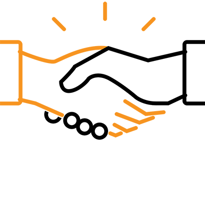 Illustration von einem Handschlag